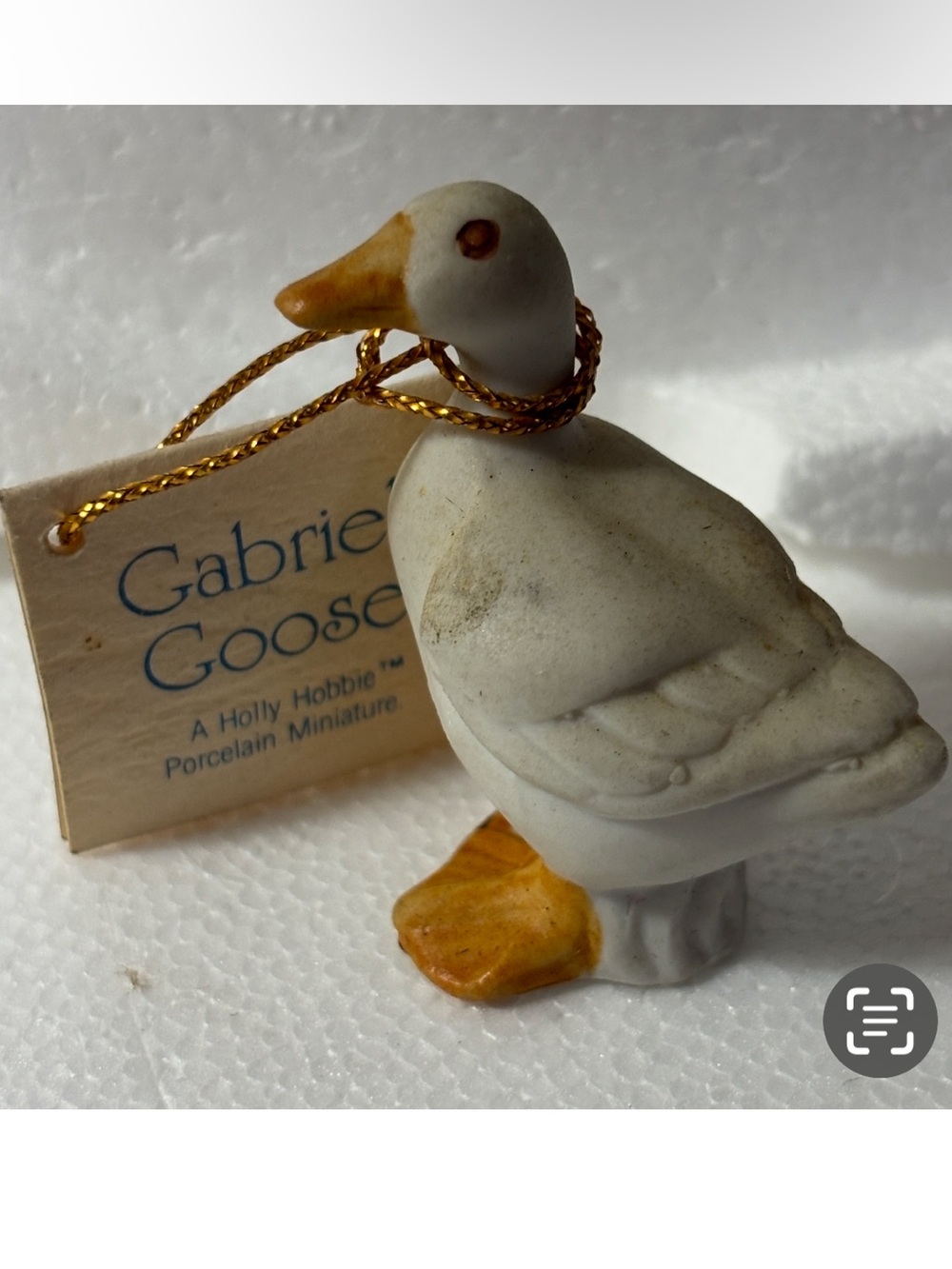 Vintage Holly Hobbie Gabriel Goose Porcelain Miniature Figurine with Tag